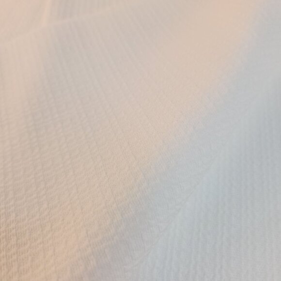Waffle Weave White Polyester Vintage 80's Fabric 1 yard x 60 inch - Picture 1 of 9